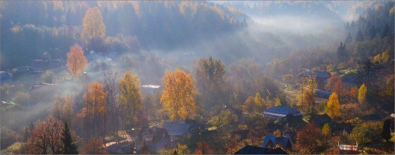 г. плёс, заречье, осень, туман Осенний туман Заречья. фото превью
