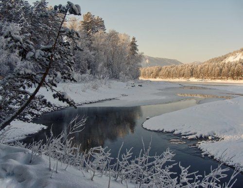 Зима на Голубых озёрах