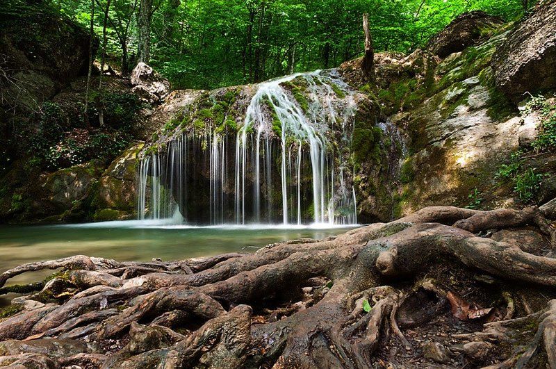 крым, водопад, камни Немного Крыма фото превью