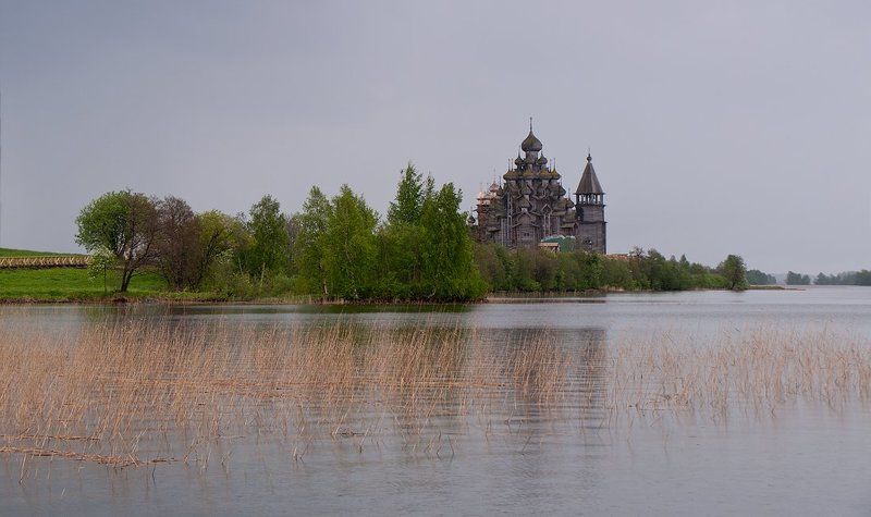 кижи, карелия Кижи. Пасмурно фото превью