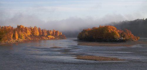 Утро над сибирской Окой