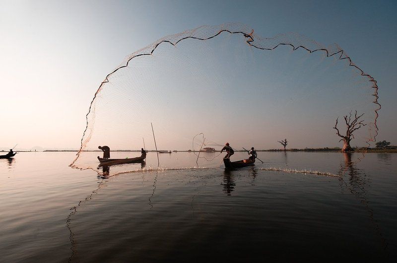 бирма Ловля рыбы по - бирмански фото превью