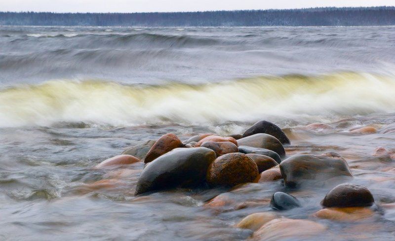 Шторм. Ладога. фото превью