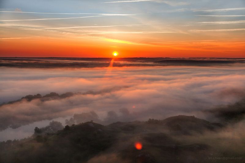 Меловые скалы. Рассвет фото превью