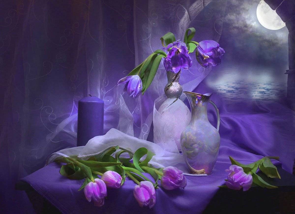 still life,натюрморт,цветы, фото натюрморт, фарфор, тюльпаны, свеча, настроение, Колова Валентина
