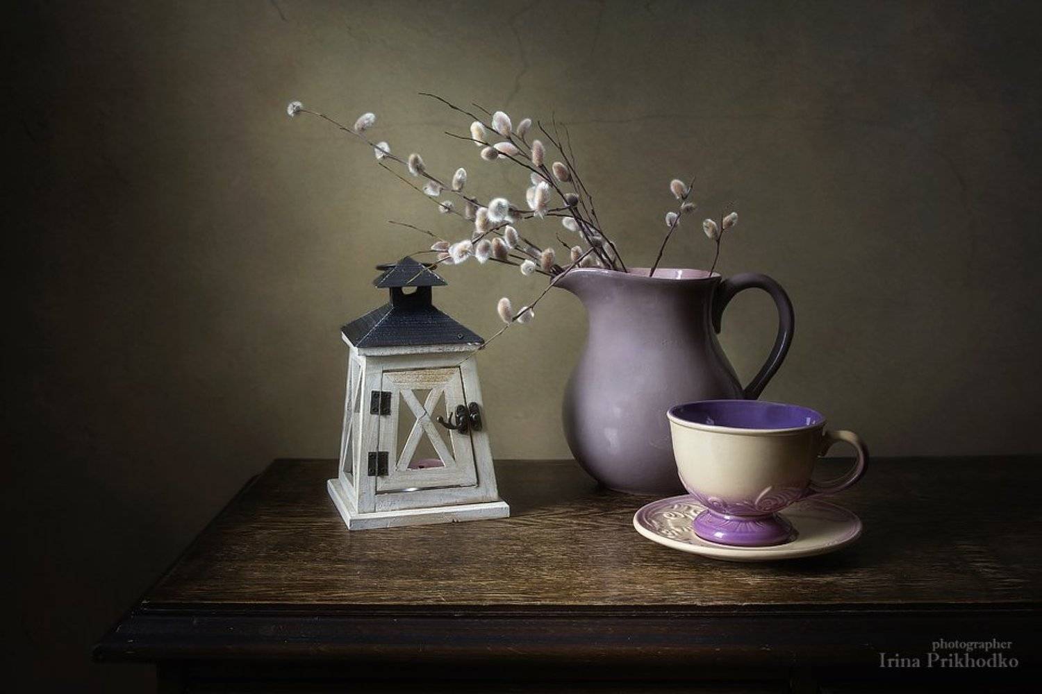 натюрморт, настроение, ветки вербы, весенний натюрморт, Ирина Приходько