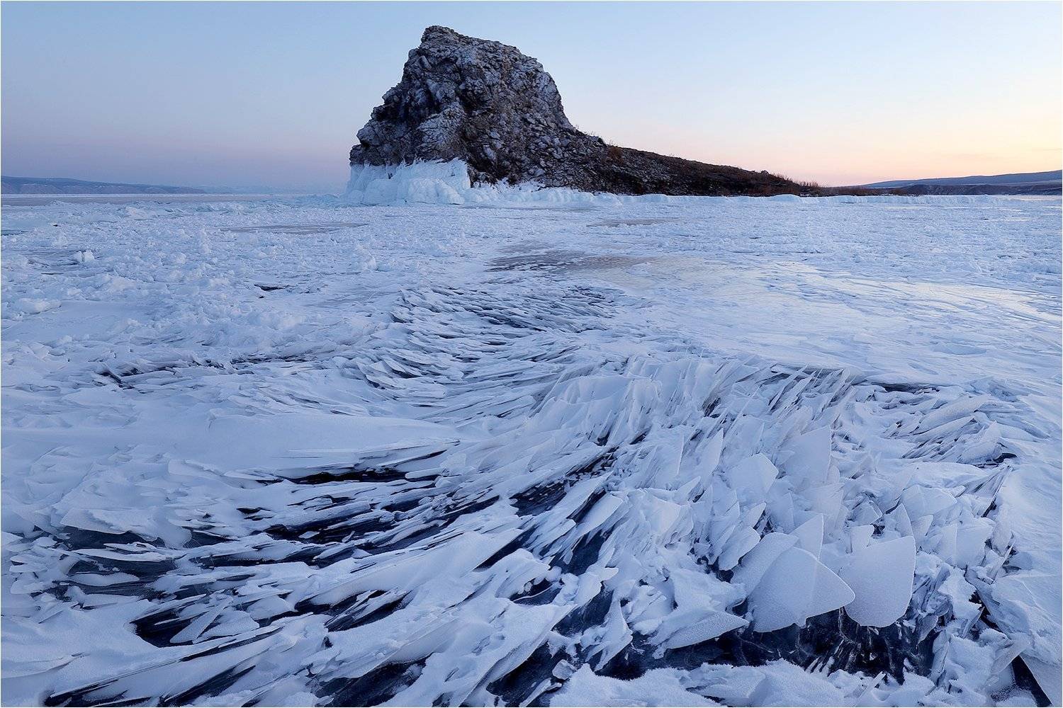 байкал, озеро, зима, лед, остров,, Victor Pechenev