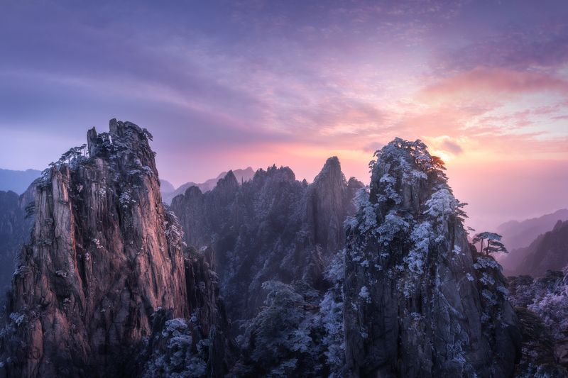 Рассвет в Хуаньшане фото превью