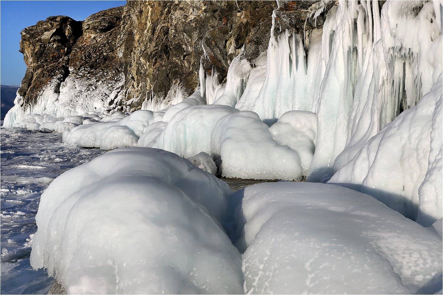 зима, озеро, байкал, малое море, лёд, Victor Pechenev