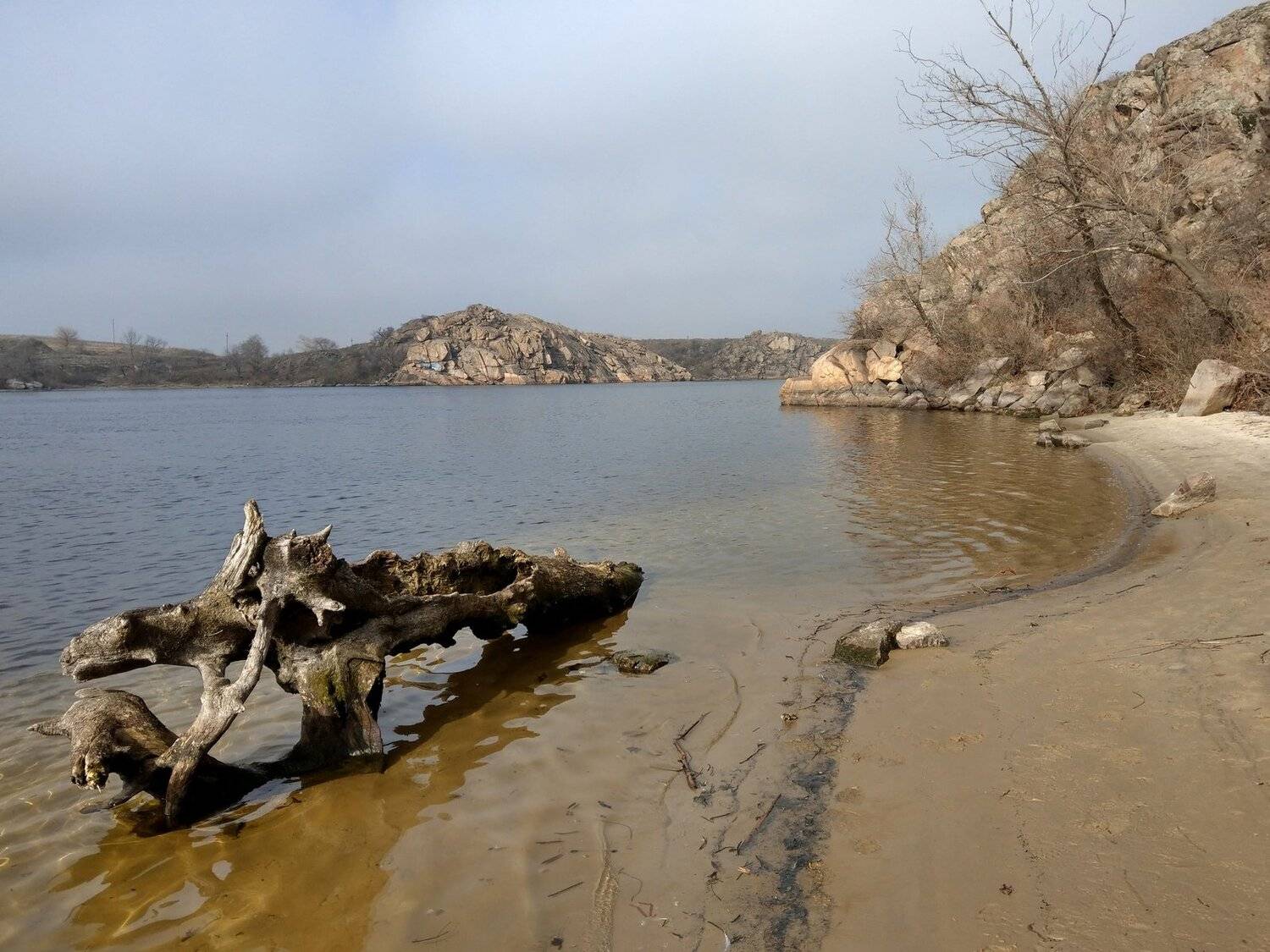 пейзаж,днепр,река,коряга,вода,скалы,берег,, Сергей Богачёв