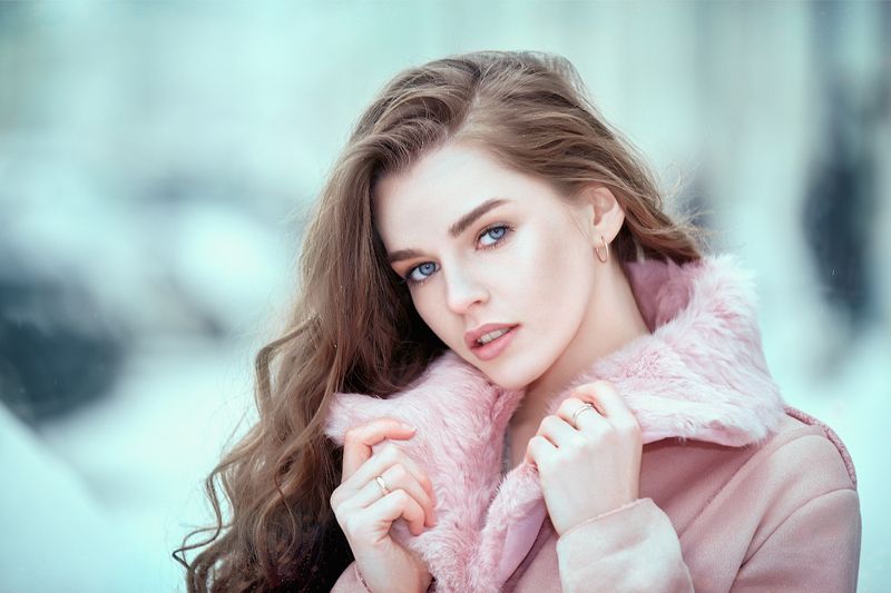 портрет,девушка,глаза,красавицы, модель,зима,улица, Мария фото превью