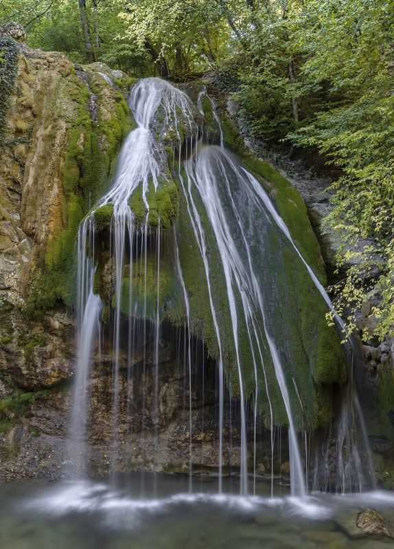 крым, водопад, пейзаж, вода, осень, горы, пейзаж Водопад Джур-Джур, Крым фото превью