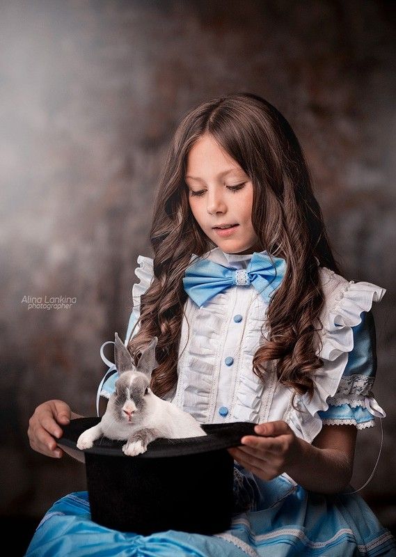 портрет, девочка, ребенок, кролик, студия, стилизация, алина ланкина Ника и кролики фото превью
