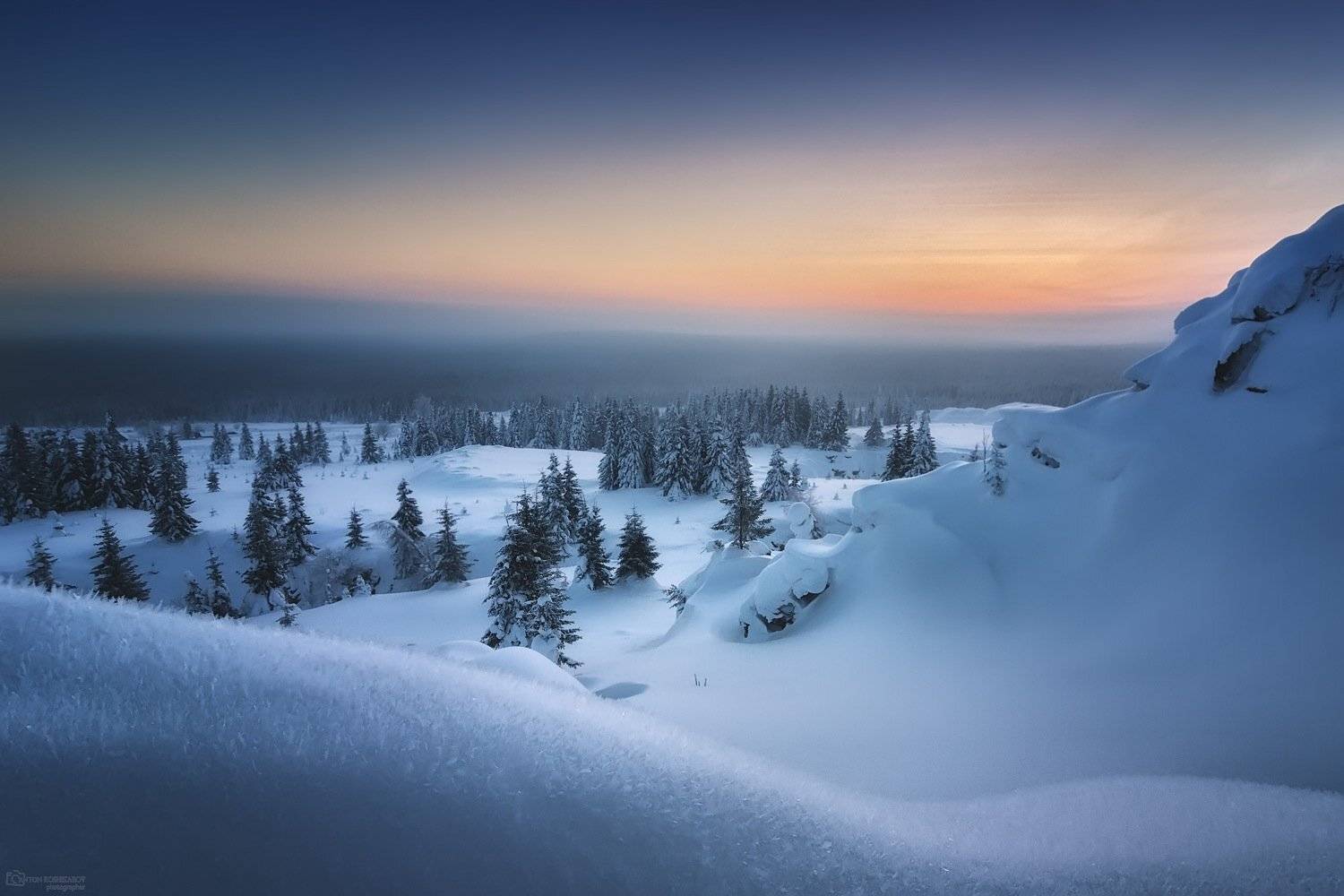 пермский край, урал, скала, снег, зима, горы, путешествия, снежное царство, небо, мороз, Антон Кошетаров