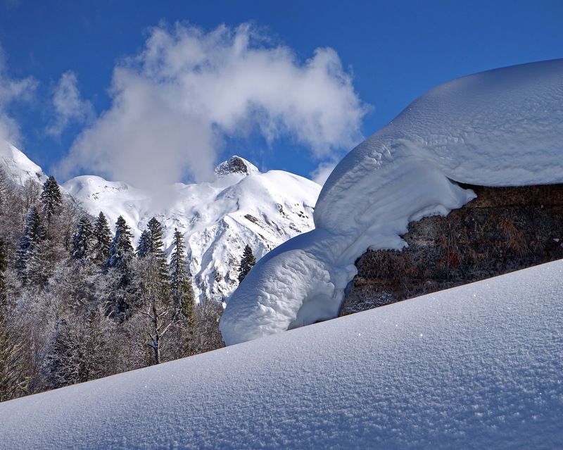 зима горы В горах фото превью