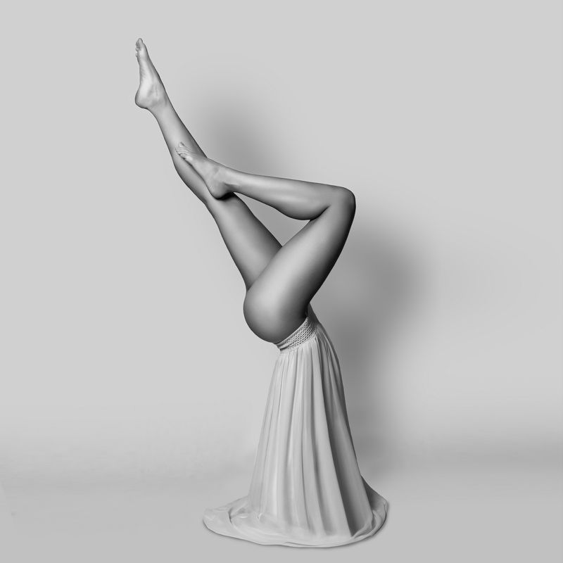 yoga, nude, bw Yogin фото превью