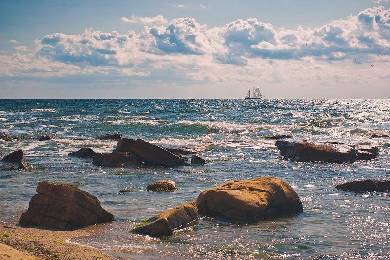 черное, море, судно Черное море фото превью