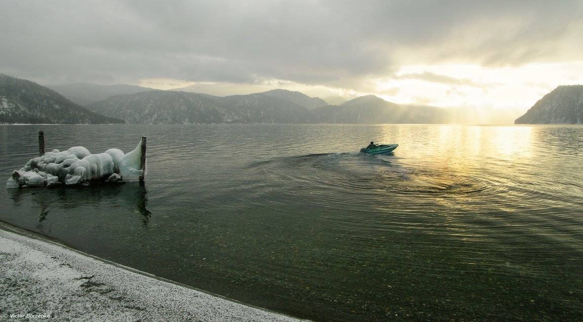алтай, телецкое, озеро, яйлю, лодка, Виктор Борзенко
