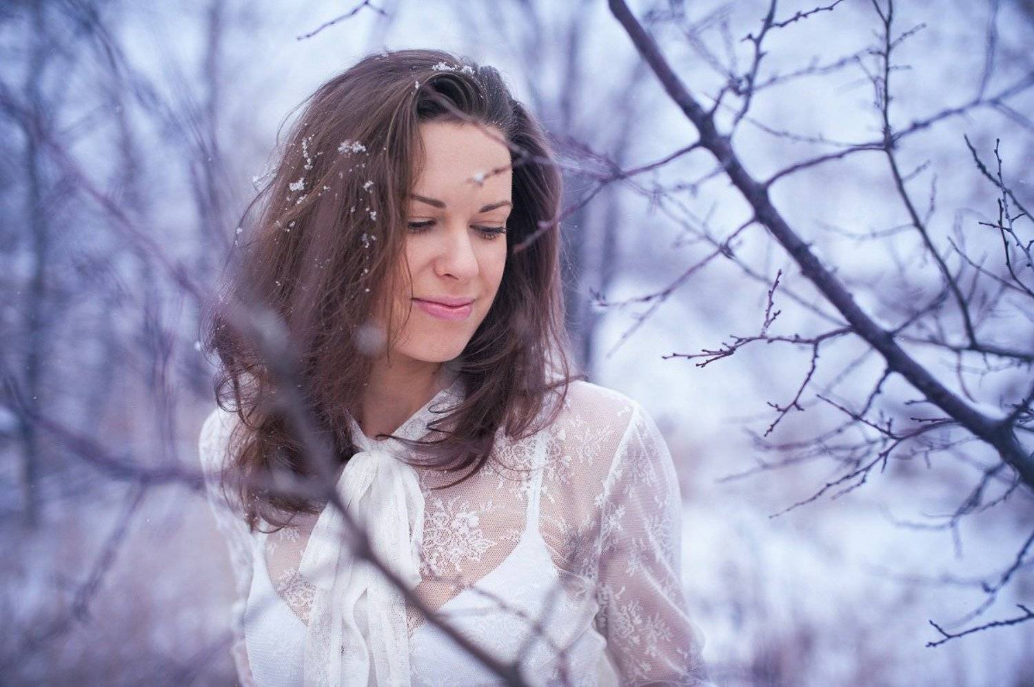 девушка, портрет, лес, зима, ростислав росицкий, Ростислав Росицкий