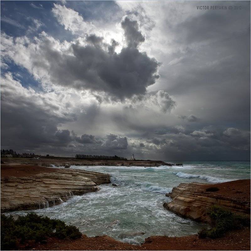 кипр, бухта, прибой, кипрское, море, средиземноморье, волны, скалы, Виктор Перякин