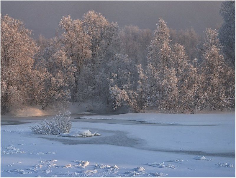 мороз, ульба Морозный рассвет фото превью
