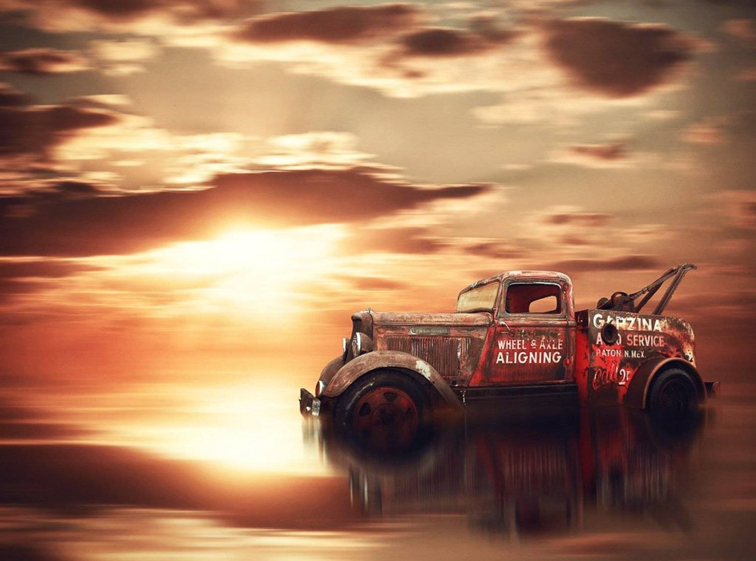 collage,auto,sunset, Artur Brandys