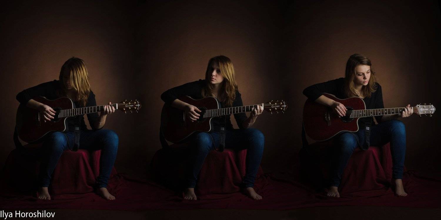 гитара, студия, Илья Хоркин