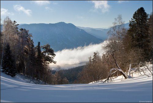 Озеро под паром