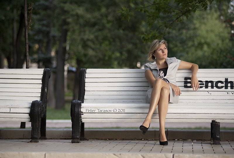 портрет, парк, скамейка, Peter Tarasov