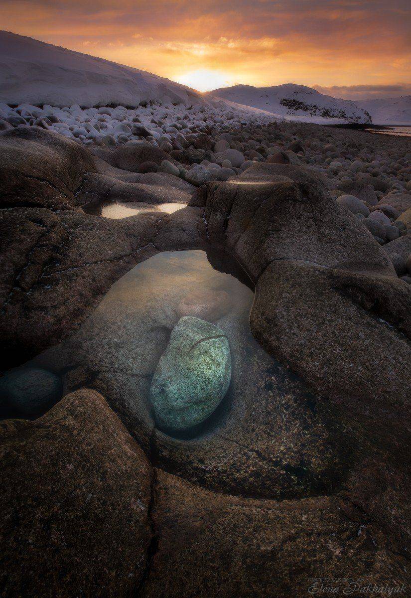 териберка,россия,кольский,пейзаж,закат,фототур,зима,солнце,облака,розовый,природа,море,океан,побережье, Elena Pakhalyuk