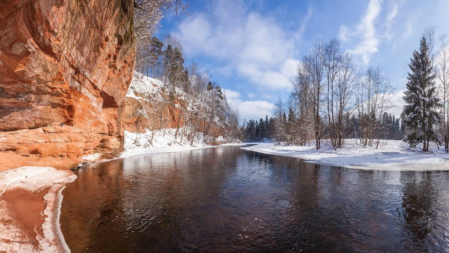 пейзажи ленинградской области, гатчинский район, оредеж, сиверский, зима в ленинградской области, март, красные скалы, Арсений Кашкаров
