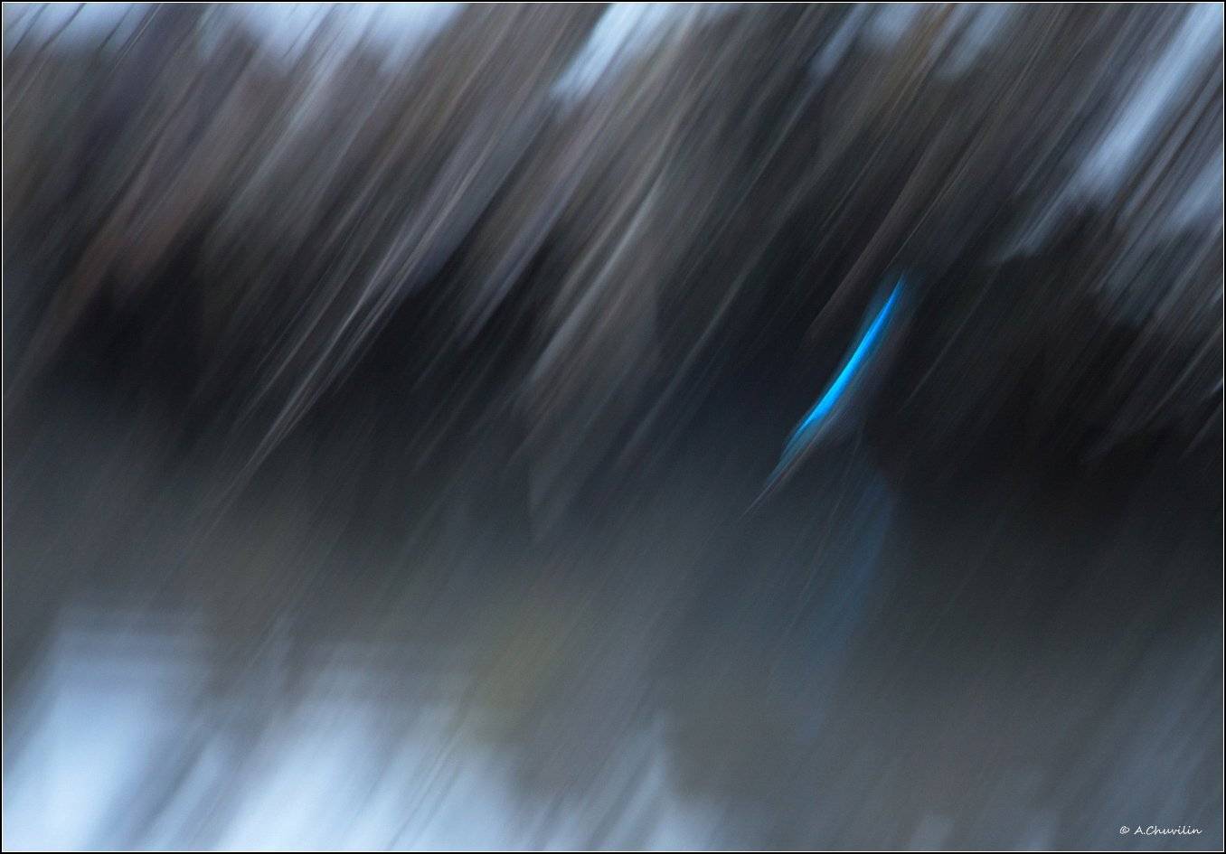 абстракция,охота ,зимородок,птица,вода, Александр Чувилин