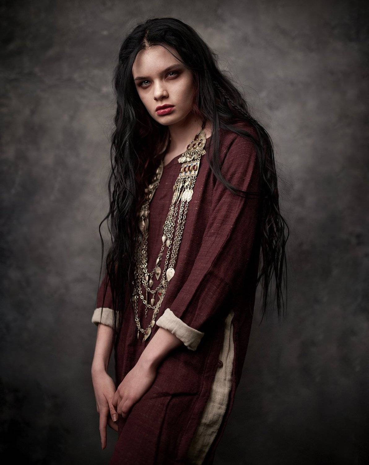 девушка, красота, юность, портрет, готика, Тина Рузина