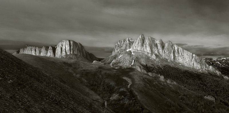 панорама Непогожий вечер у Ачешбоков фото превью
