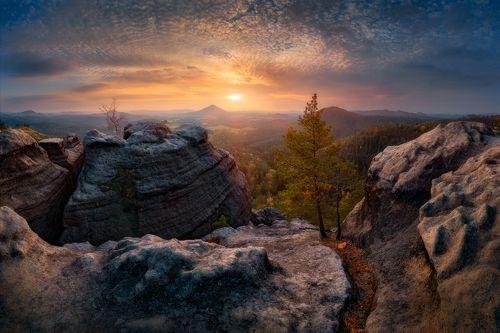 Закат над Чешской Швейцарией