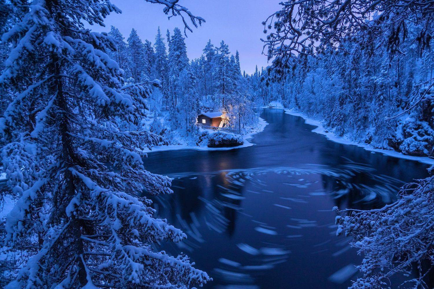 Лапландия, Финляндия, пейзаж,  национальный парк, Oulanka, природа, пейзаж, река, домик, Лариса Николаевна Дука