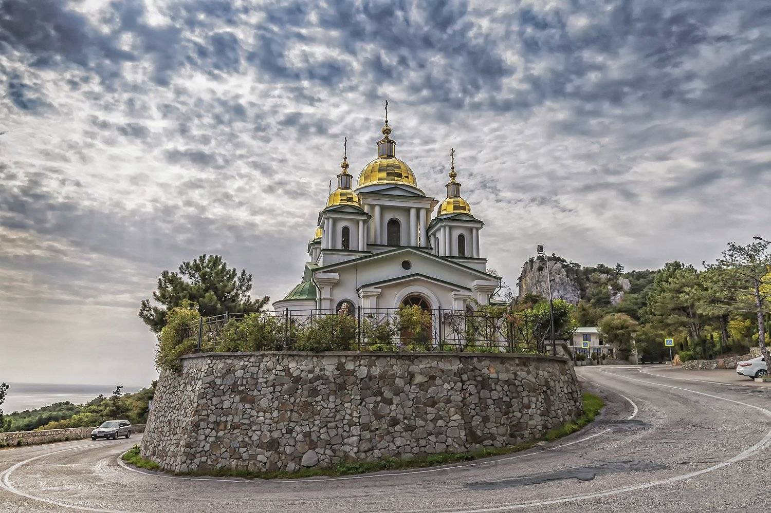 храм, крым, архитектура, православие, собор, пейзаж, Юрий Левко