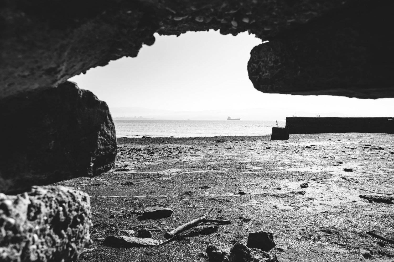 Словения, черно-белая, море, весна, Денис Кулешов