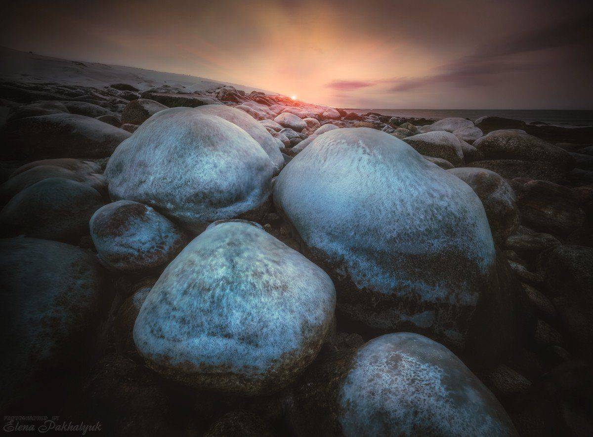 териберка,россия,кольский,пейзаж,фототур,закат,зима,солнце,облака,розовый,природа,море,океан,побережье, Elena Pakhalyuk