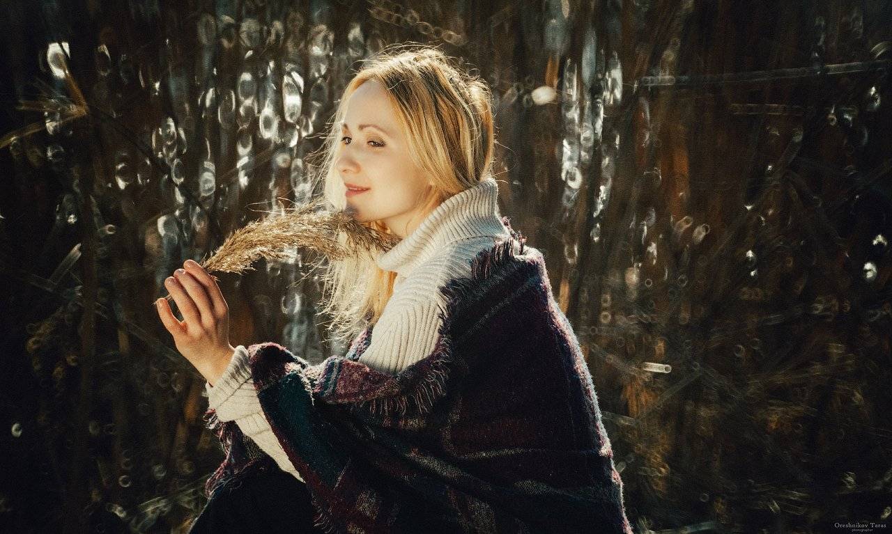 портрет,девушка,весна,блондинка,камыш,мто,боке, Taras