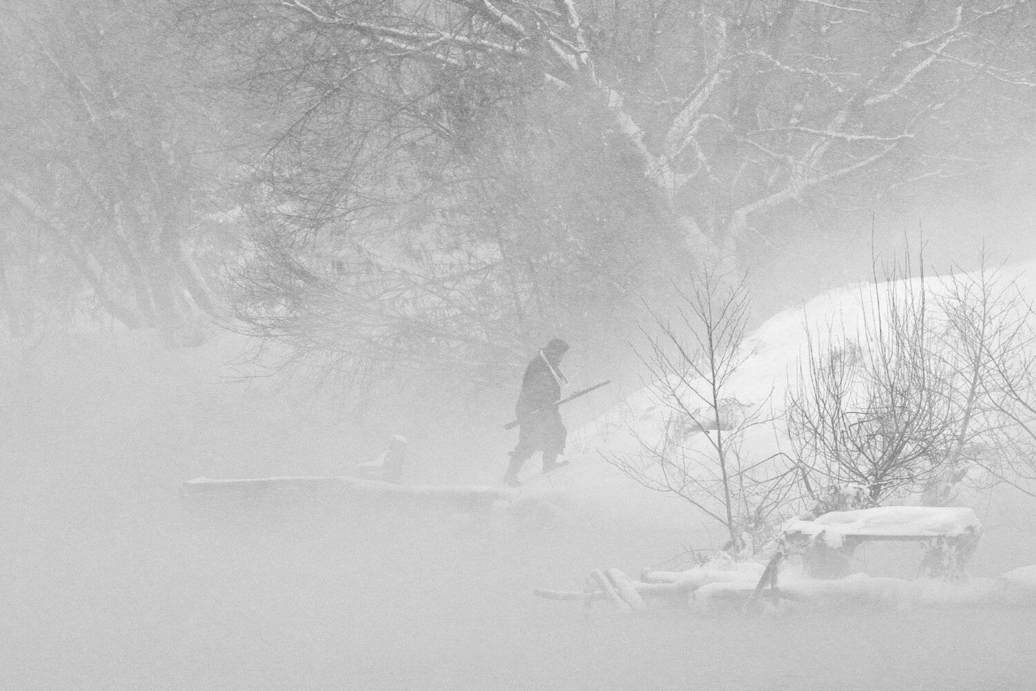 рыбак, зима, метель, озеро горячка, косая гора, Михаил Агеев