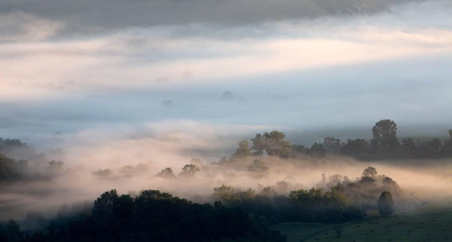 пейзаж, туман, утро, деревья, долина, башкирия, урал, олег_грачёв,oleg_grachev, canon, canonlens, fog,morning,ural,, Олег Грачёв