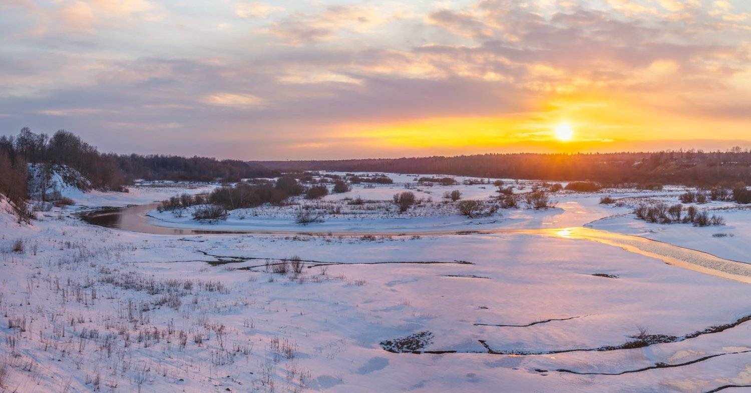 пейзажи ленинградской области, лужский район, оредеж, ям-тёсово, зима в ленинградской области, март, река, Арсений Кашкаров