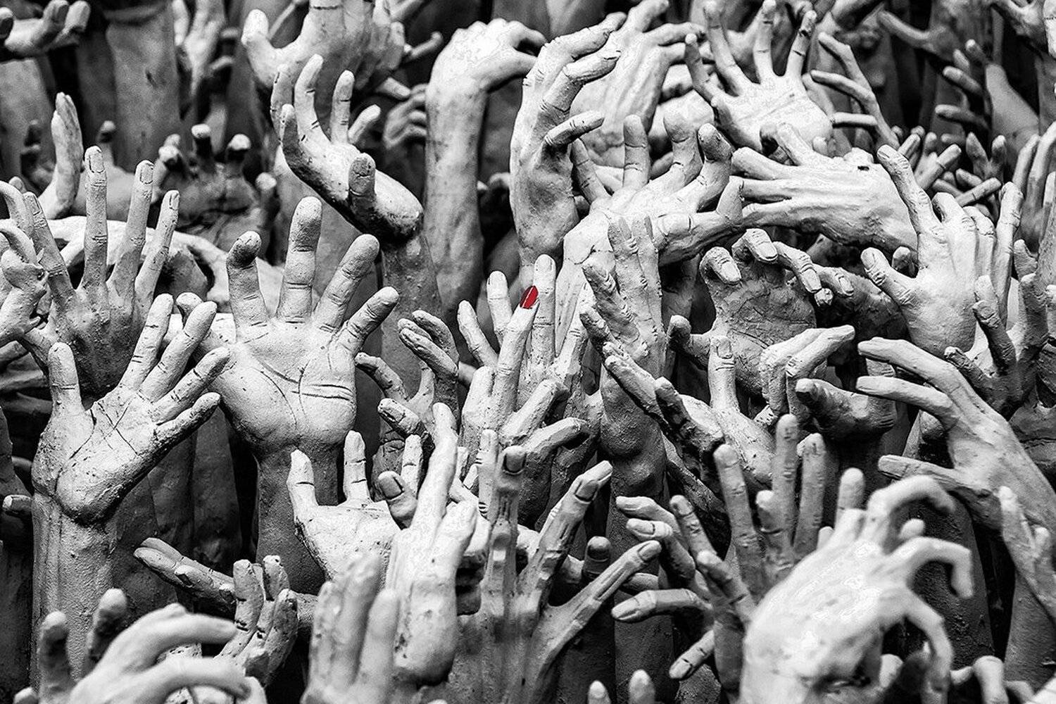 simone zeffiro thailand fineart art photography red nail finger blackandwhite, Simone Zeffiro