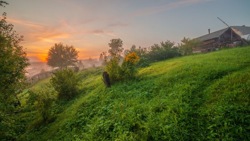 вологодчина,север,лето,вечер, девятины, Банный вечер. фото превью