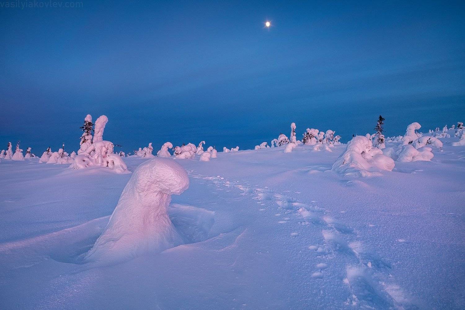 финляндия, лапландия, зима, закат, Василий Яковлев