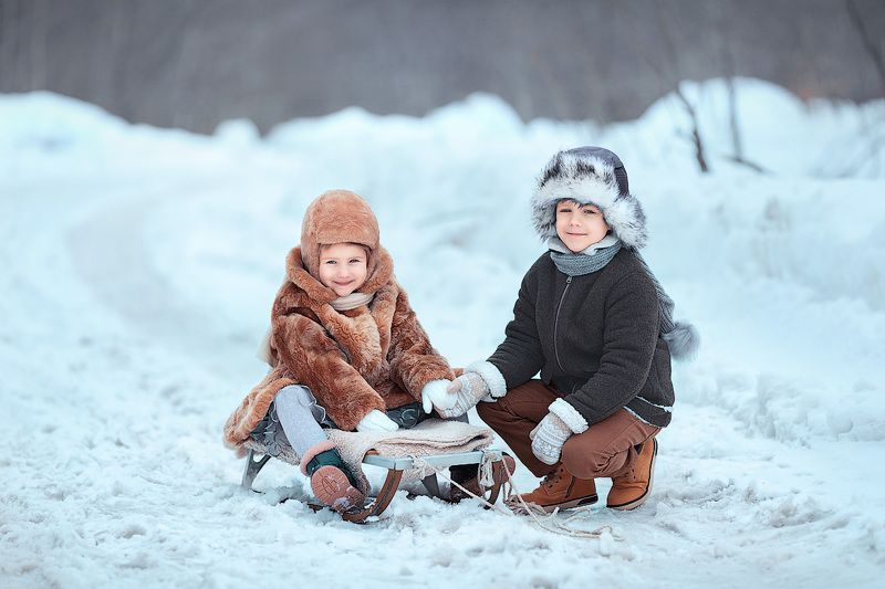 фотопрогулка, детство, зимняя радость, фотосессия, детский и семейный фотограф, улыбки, смех, радость,мечта, счастье, зима, мальчик, девочка, дети, эмоции, снег, счастье, восторг Детство фото превью