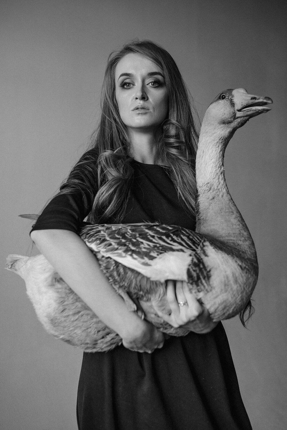 girl, portrait, bw, goose, fujifilm, fujifilmru, Кирилл Соколов