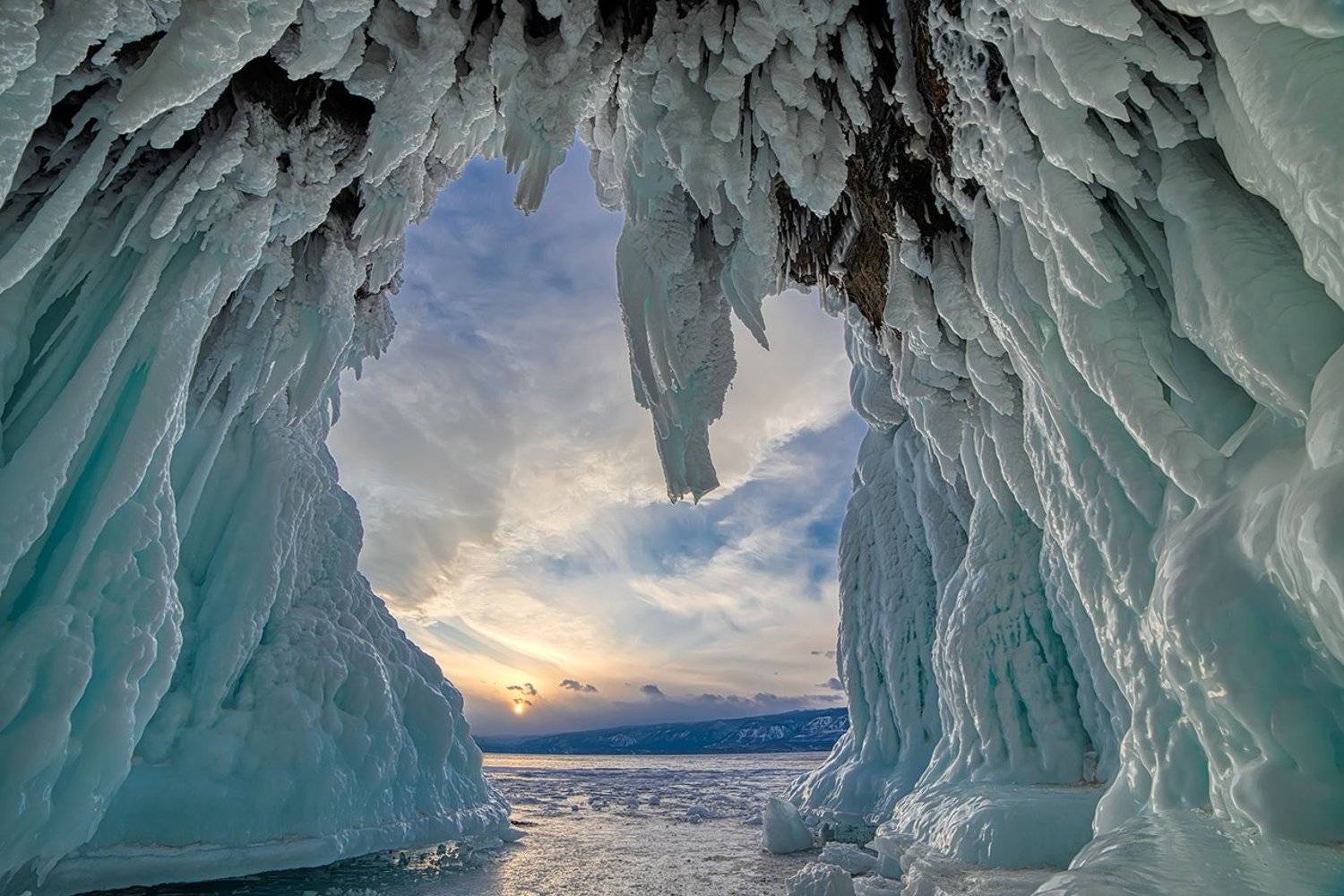 лед, байкал, ольхон, пейзаж, зима, рассвет, закат, Александр Ипполитов
