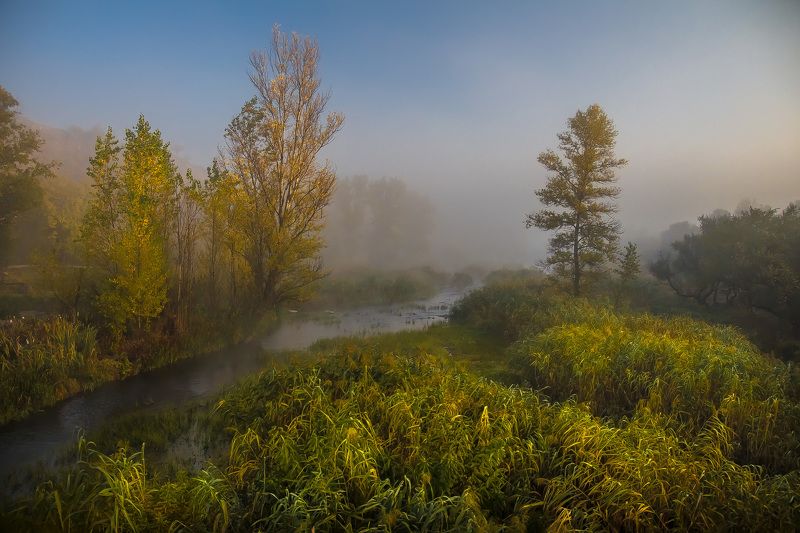 пейзаж, туман, природа, панорама,  фото превью